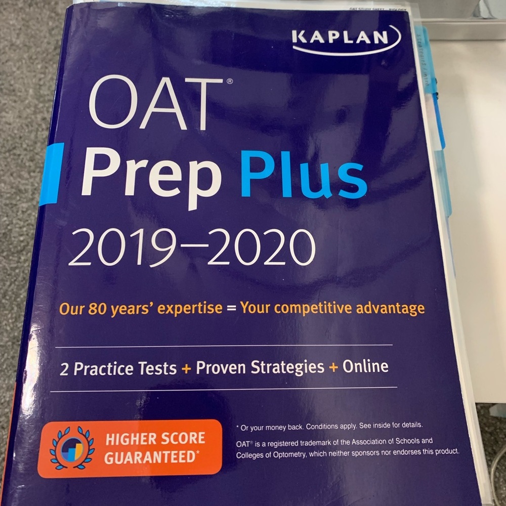 Kaplan OAT prep plus workbook 2019-2020